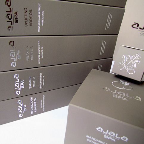 Ajala Spa products and packaging